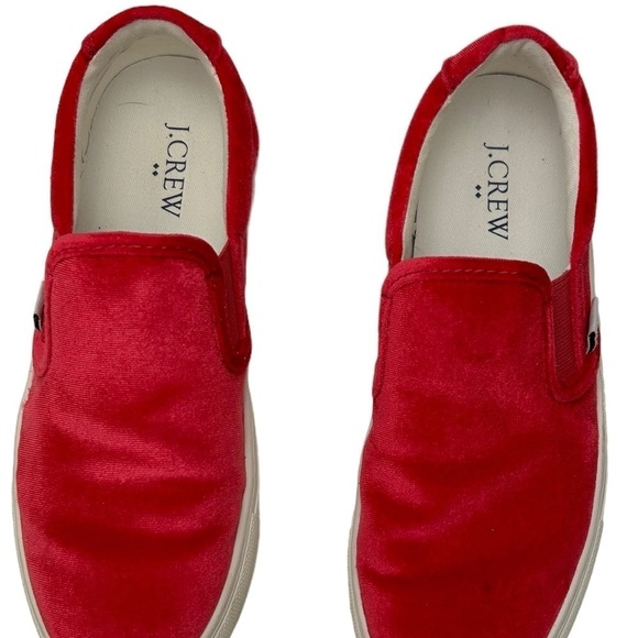 J.Crew Road Trip Crushed Velvet Barbie Pink Slip On Loafers Shoes SZ 6 Preppy - Picture 5 of 12